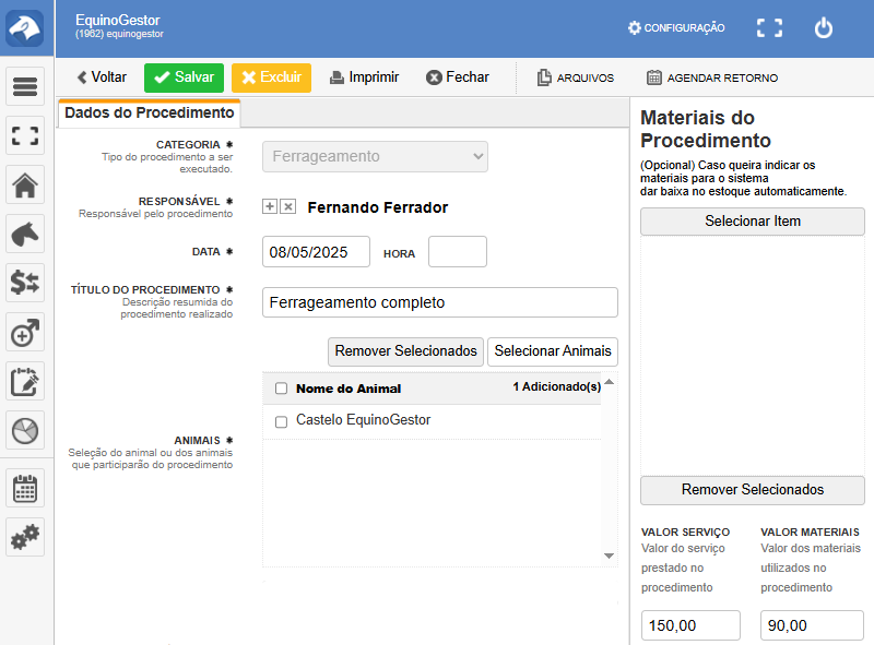 procedimentos hospedagem